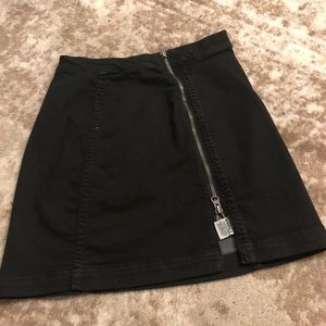 Free people black mini skirt